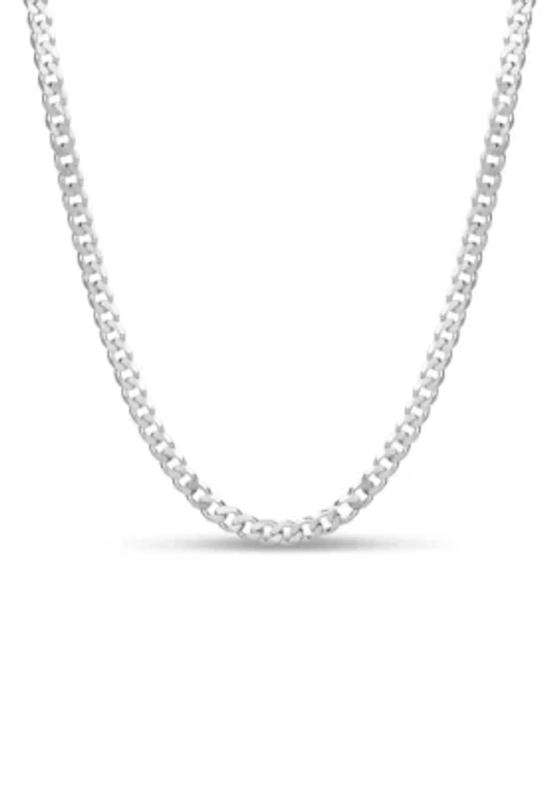 Diamond Cut 30 Inch Grometta Chain in Sterling Silver