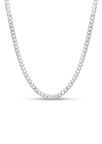 Diamond Cut 30 Inch Grometta Chain in Sterling Silver