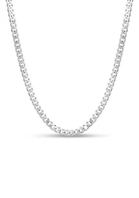 Diamond Cut 30 Inch Grometta Chain in Sterling Silver