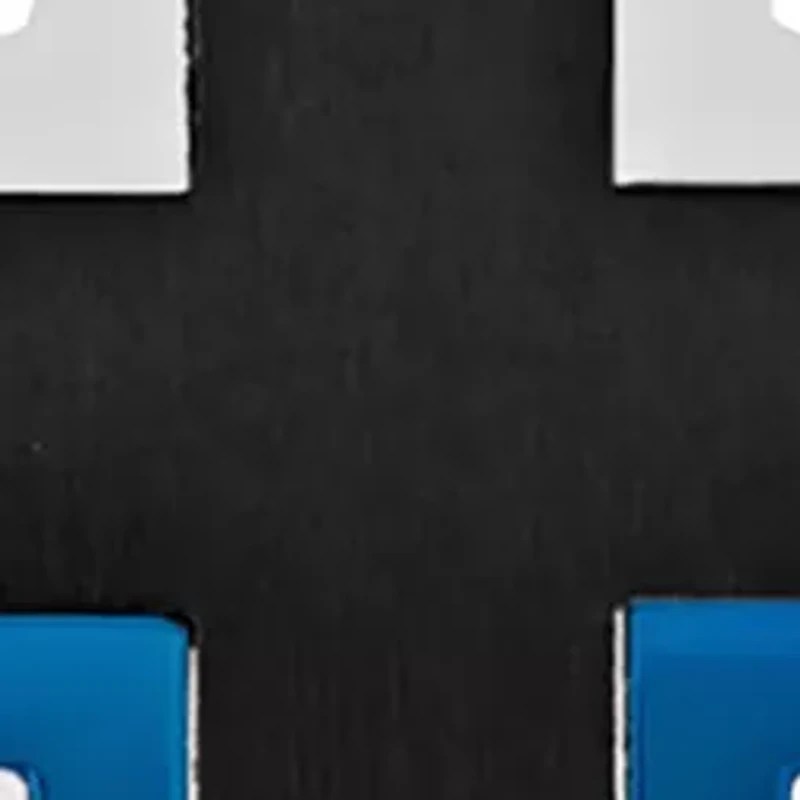 Stainless Steel Black and Blue Ion Plated Cross Pendant 24-Inch Necklace