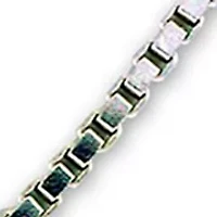 Diamond Cut 18 Inch Box Chain in Sterling Silver