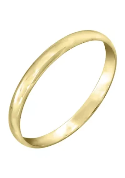14K Yellow Gold Plain Band Ring