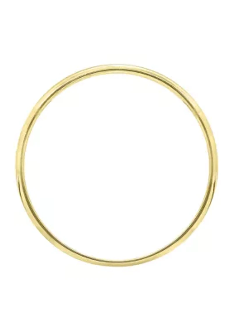 14K Yellow Gold Plain Band Ring