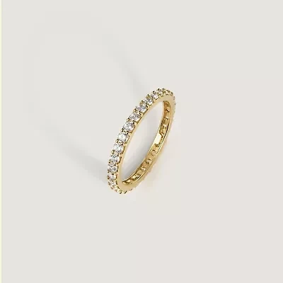 Lab Created 14k Gold grown diamond 1.05 ctw eternity ring