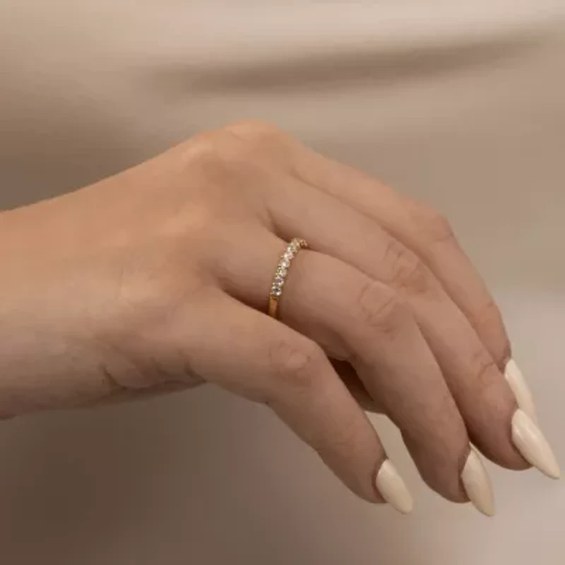 Lab Created 14k Gold grown diamond ctw eternity ring