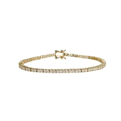 Lab Created 14k Gold grown diamond 2.98 ctw tennis bracelet