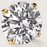 Lab Created 14k Gold Lab grown diamond 1 ctw round cut stud earrings