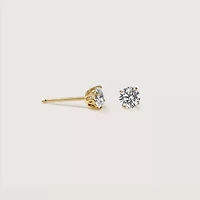 Lab Created 14k Gold Lab grown diamond 1 ctw round cut stud earrings