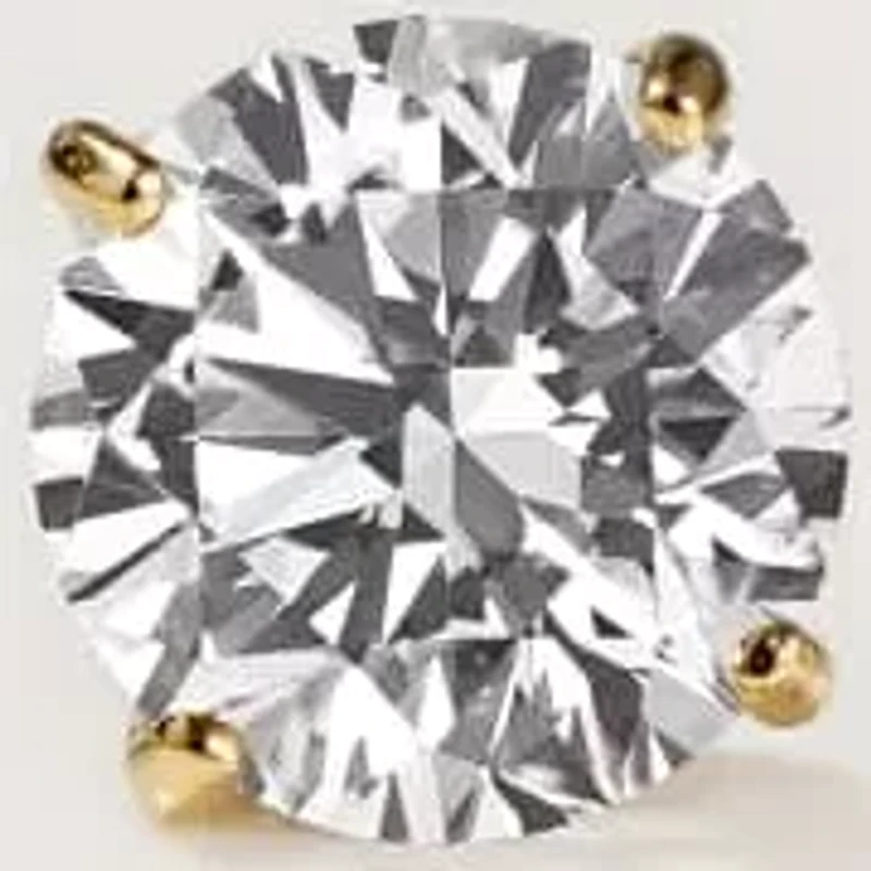 Lab Created 14k Gold Lab grown diamond ctw round cut stud earrings