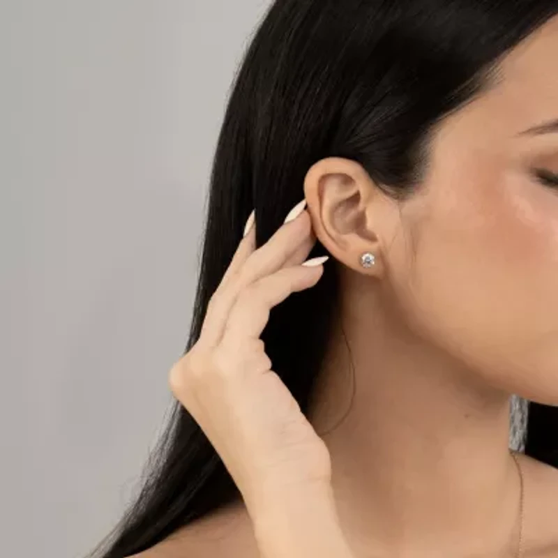 Lab Created 14k Gold Lab grown diamond ctw round cut stud earrings