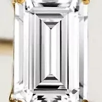 Lab Created 14k Gold Lab grown diamond 1 ctw emerald cut stud earrings