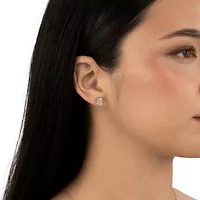 Lab Created 14k Gold Lab grown diamond 1 ctw emerald cut stud earrings