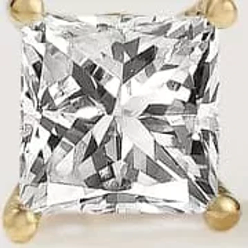 Lab Created 14k Gold Lab grown diamond ctw square cut stud earrings