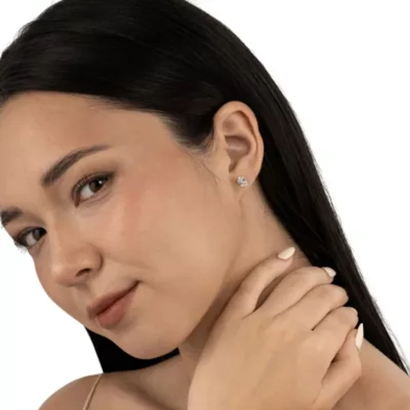 Lab Created 14k Gold Lab grown diamond 1 ctw oval cut stud earrings