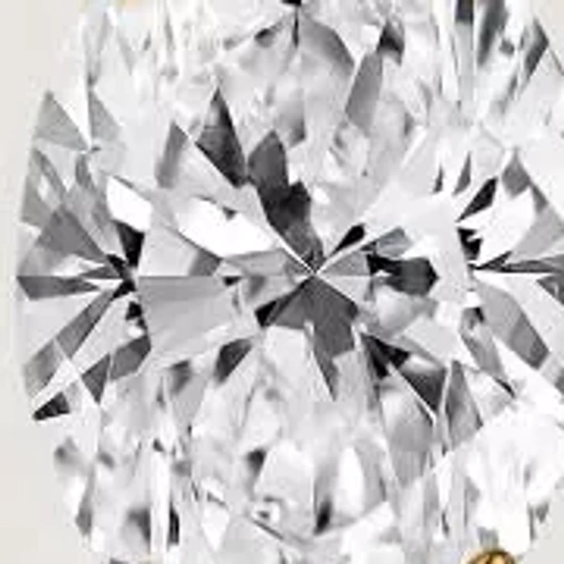 Lab Created 14k Gold Lab grown diamond 2 ctw oval cut stud earrings