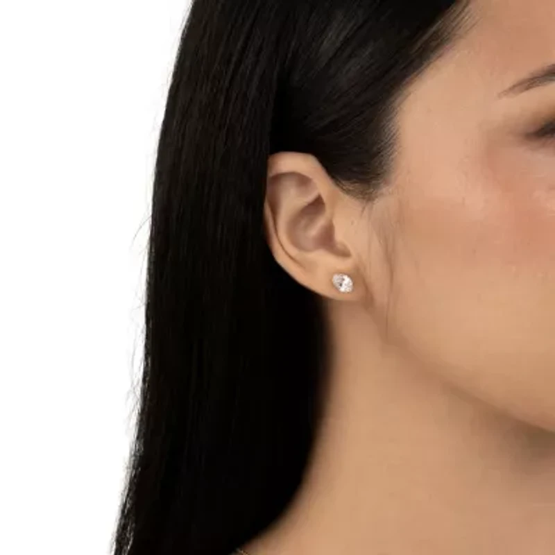 Lab Created 14k Gold Lab grown diamond 2 ctw oval cut stud earrings