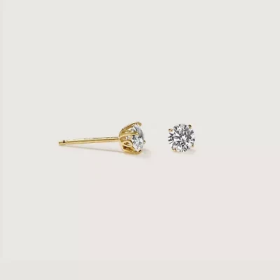 Lab Created 14k Gold Lab grown diamond 0.5ctw round cut stud earrings