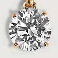 Lab Created 14k Gold Lab grown diamond ctw round cut solitaire pendant necklace