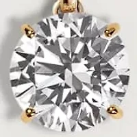 Lab Created 14k Gold Lab grown diamond 2 ctw round cut solitaire pendant necklace