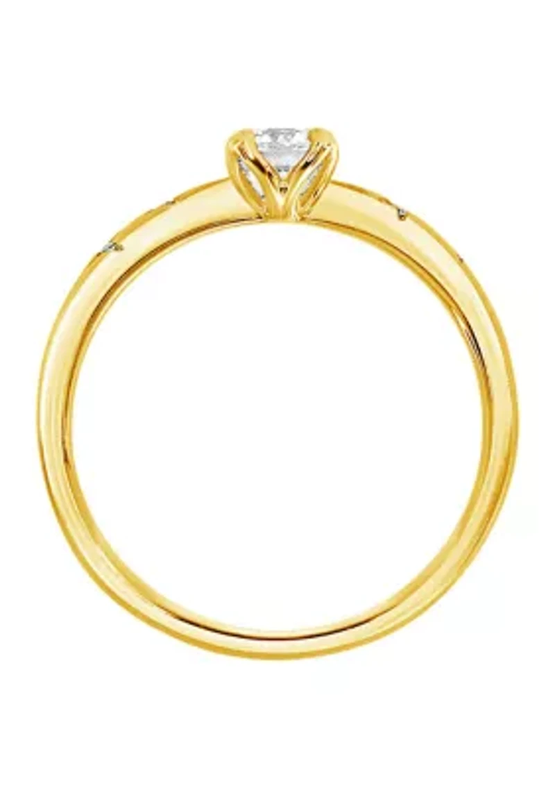 WEB 14KY 1/3CTW RD DIA ENG RING