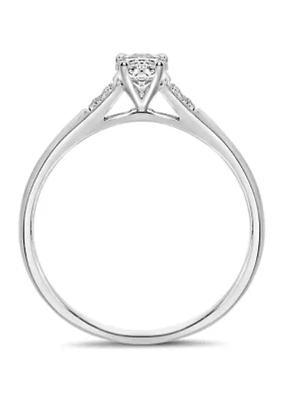 Diamond Engagement Ring 1/3 ct tw Round-cut 14K White Gold