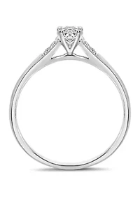 Diamond Engagement Ring 1/3 ct tw Round-cut 14K White Gold