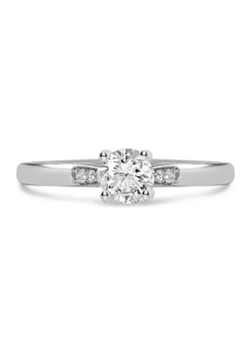 Diamond Engagement Ring 1/3 ct tw Round-cut 14K White Gold