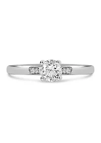 Diamond Engagement Ring 1/3 ct tw Round-cut 14K White Gold