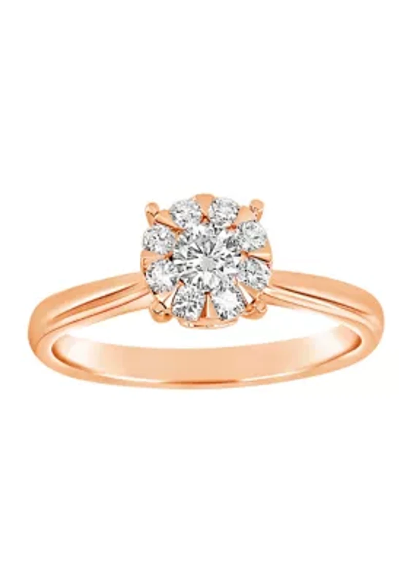 WEB 14KR LR /8CTW RD DIA ENG RING