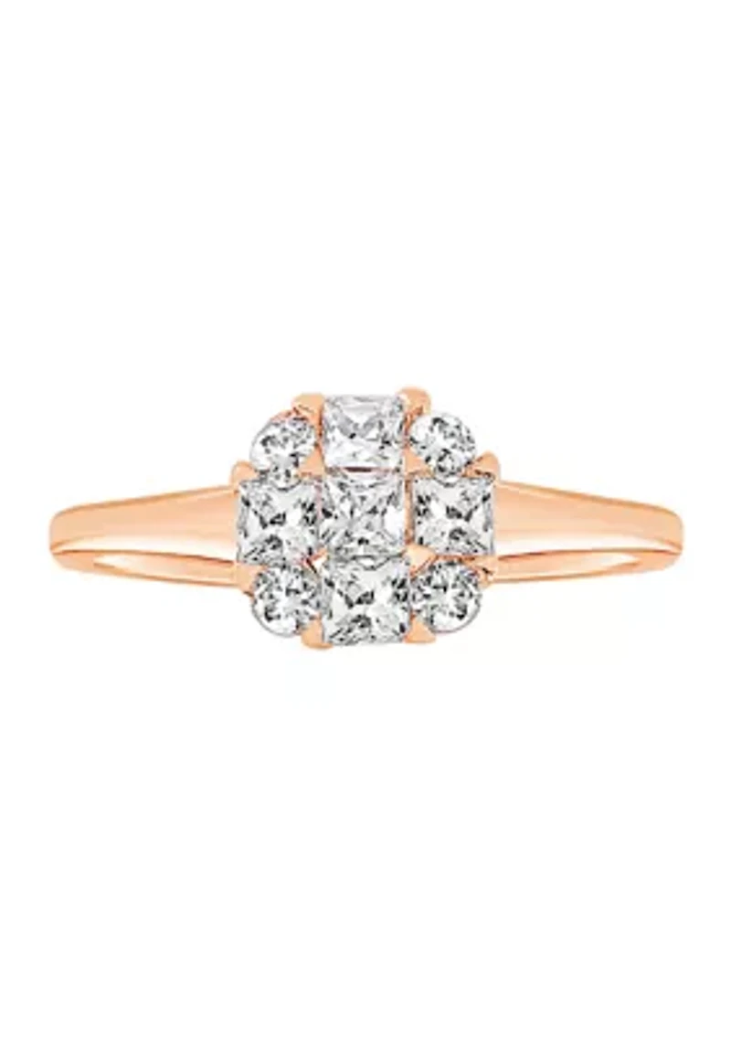 WEB 14KR LR 1/2CTW RD/PRI DIA ENG RING