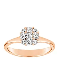 WEB 14KR LR 1/2CTW RD/PRI DIA ENG RING