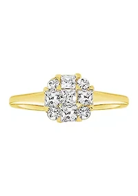 WEB 14KY LR 1/2CTW RD/PRI DIA ENG RING