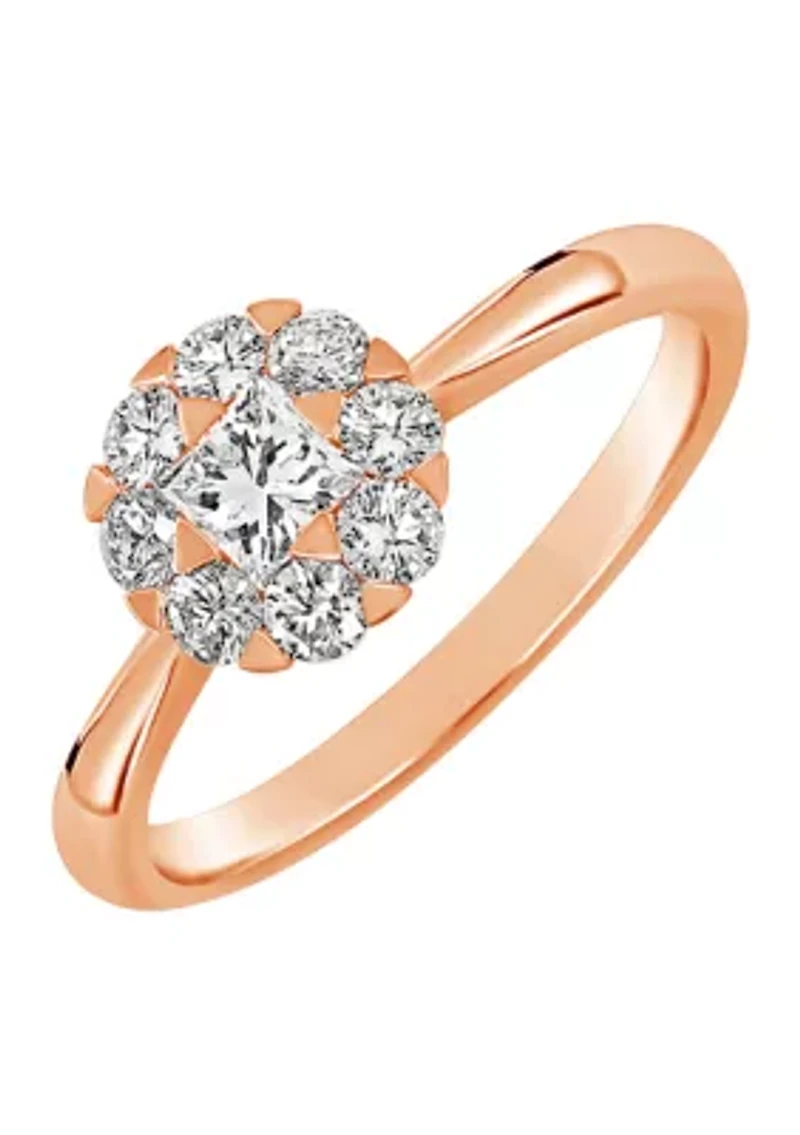 WEB 14KR LR 5/8CTW RD DIA ENG RING