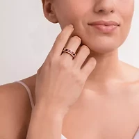 Genuine Amethyst and Peridot Ring 18K Gold-plated Sterling Silver