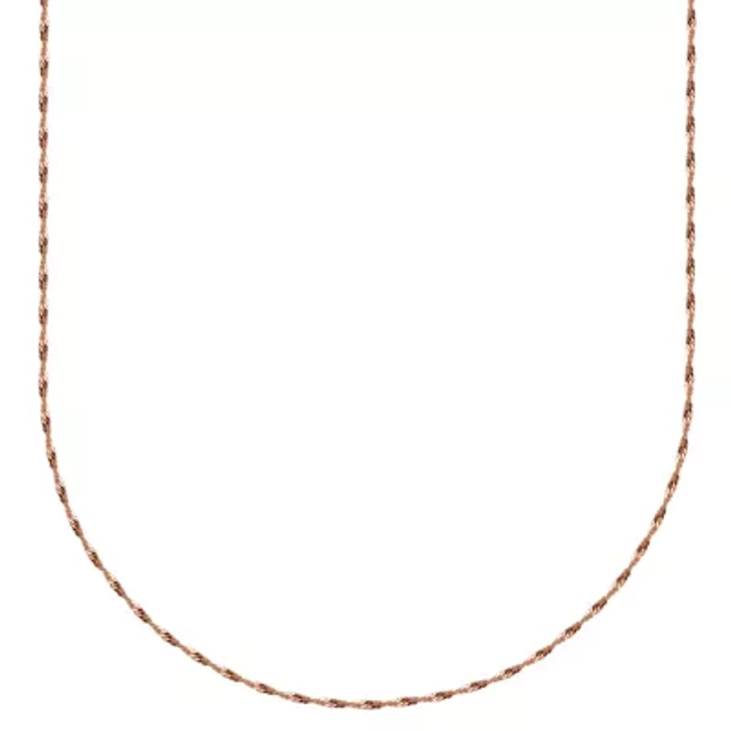 10k Rose Gold Elegant Singapore Chain Necklace, 16" or 18"