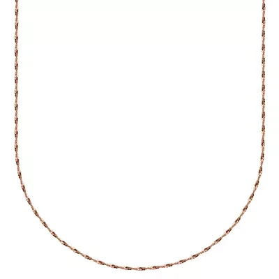 10k Rose Gold Elegant Singapore Chain Necklace, 16" or 18"