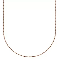 10k Rose Gold Elegant Singapore Chain Necklace, 16" or 18"