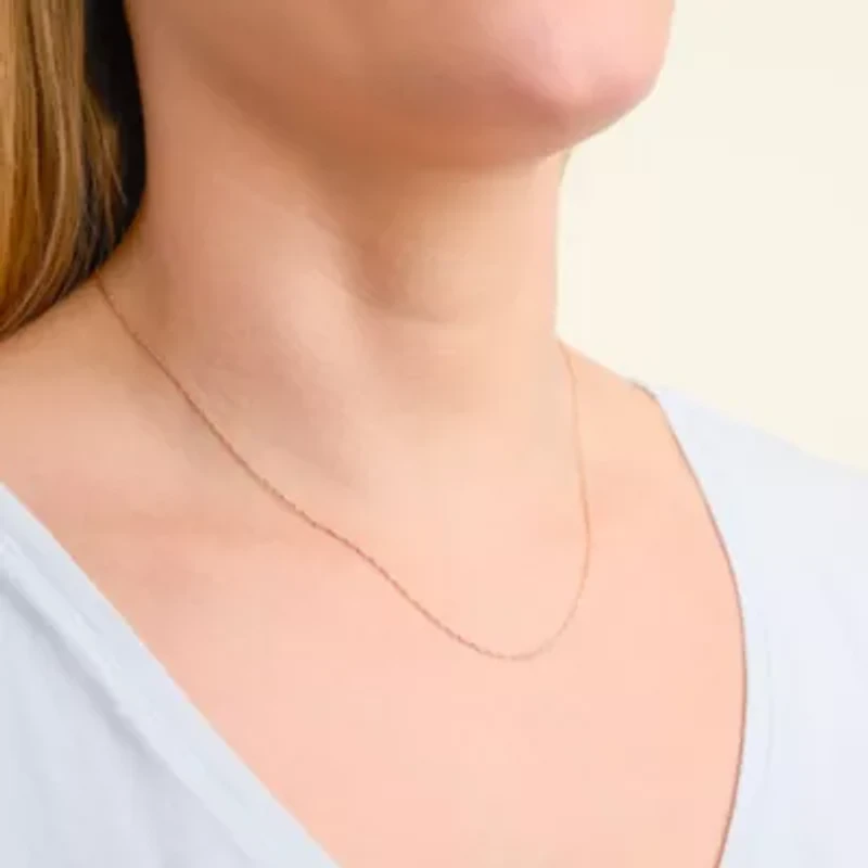 10k Rose Gold Elegant Singapore Chain Necklace, 16" or 18"