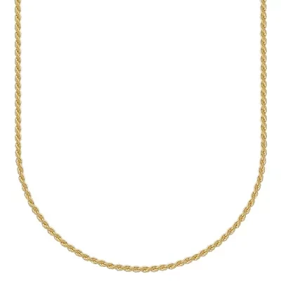 10k Yellow Gold Elegant Curb Chain Necklace, Available 16", 18" or 20"