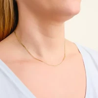 10k Yellow Gold Elegant Curb Chain Necklace, Available 16", 18" or 20"