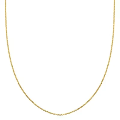 10k Yellow Gold Elegant Diamond Cut Rolo Belcher Chain Necklace, Available 16", 18" or 20"