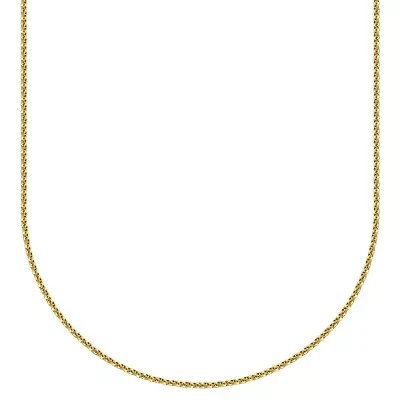 10k Yellow Gold Elegant Glitter Chain Necklace, Available 16" or 20"