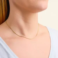 10k Yellow Gold Elegant Glitter Chain Necklace, Available 16" or 20"