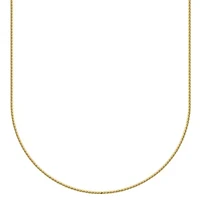 10k Yellow Gold Diamond Cut Round Wheat Elegant Chain Necklace, Available 16", 18" or 20"