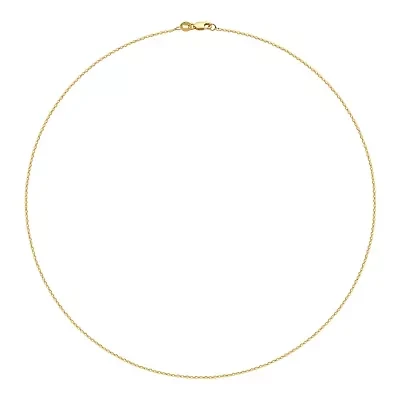 10k Yellow Gold Diamond Cut Rolo Chain Necklace, Available 16" or 18"