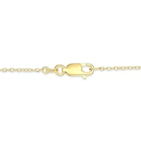 18K Yellow Gold Plated Sterling Silver Birthstone Gemstone and Diamond Accent Halo Pendant Necklace
