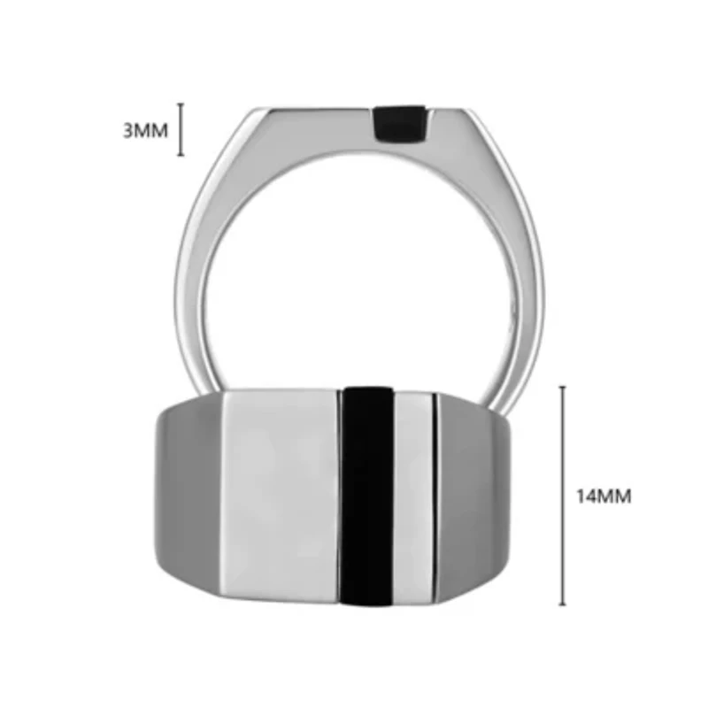 Rhodium Plated Sterling Silver Men's Genuine Black Onyx Ring