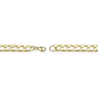 18K Yellow Gold or Rhodium Plated Sterling Silver Men's Cubic Zirconia Bracelet