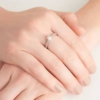 3/4 CT TW Lab Grown Diamond Ring Rhodium Plated Sterling Silver