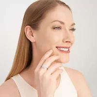 CT TW Lab Grown Diamond Ring Rhodium Plated Sterling Silver